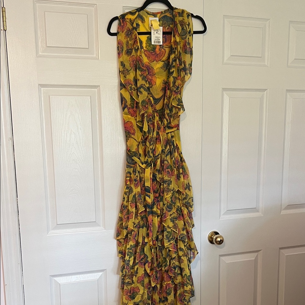 Misa Los Angeles Yellow Floral Maxi Dress